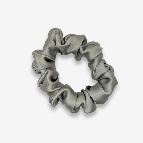 100% natūralaus šilko plaukų gumelė, šalavijo pilka