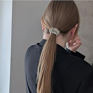 100% natūralaus šilko plaukų gumelė, kreminė