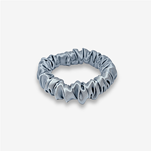 100% natūralaus šilko plaukų gumelė, šviesiai mėlyna