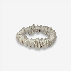 100% natūralaus šilko plaukų gumelė, pieno balta