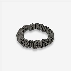 100% natūralaus šilko plaukų gumelė, plieno pilka