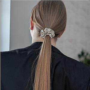 100% natūralaus šilko plaukų gumelė, kreminė