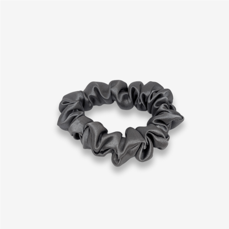100% natūralaus šilko plaukų gumelė, grafitas