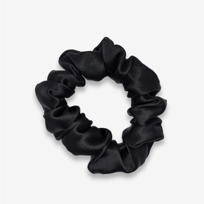 100% natūralaus šilko plaukų gumelė, juoda