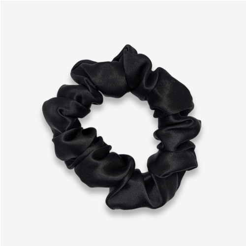 100% natūralaus šilko plaukų gumelė, juoda